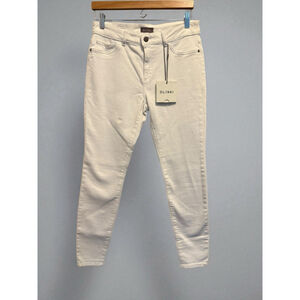 DL1961 Florence Jeans Skinny Mid Rise Instasculpt Porcelain White Size 30‎ NWT